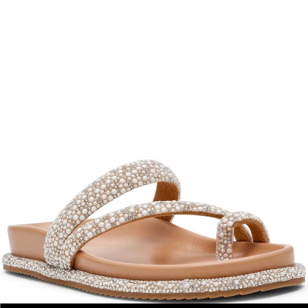 Steve Madden Mars Rhinestone and Pearl Sandals